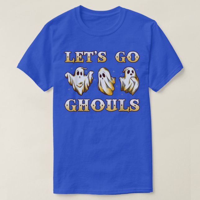 Camiseta Retro Groovy Vamos Ghouls Halloween Fantasma Costu (Diseño del anverso)