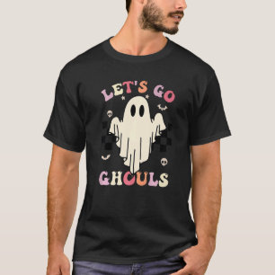 Camiseta Retro Groovy Vamos Ghouls Halloween Fantasma Costu