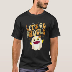 Camiseta Retro Groovy Vamos Ghouls Halloween Fantasma de ti