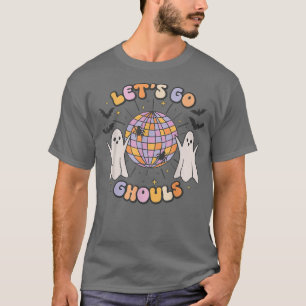 Camiseta Retro Groovy Vamos Ghouls Halloween Ghost Boo F