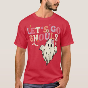 Camiseta Retro Groovy Vamos Ghouls Halloween Ghost Funny