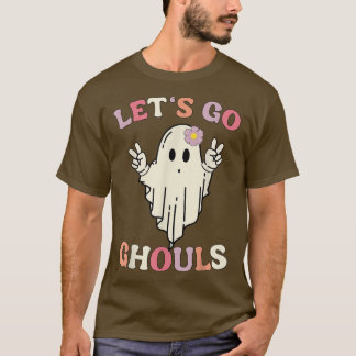 Camiseta Retro Groovy Vamos Ghouls Halloween Ghost Funny