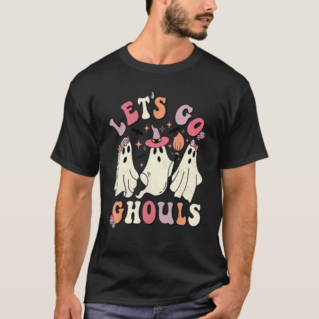Camiseta Retro Groovy Vamos Ghouls Halloween Ghost Outfi (Anverso)