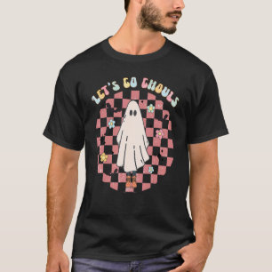 Camiseta Retro Groovy Vamos Ghouls Halloween Ghost Outfi