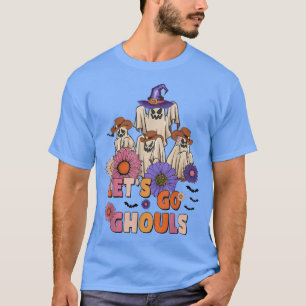 Camiseta Retro Groovy Vamos Ghouls Halloween Ghost Outfi