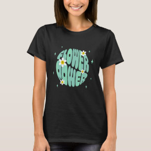 Camiseta Retro Groovy Vintage Flower Power Hippie Paz