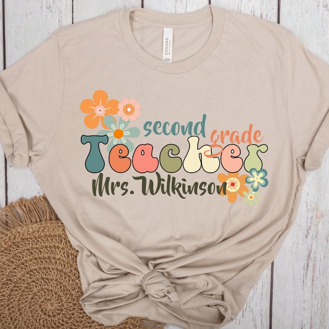 Camiseta Retro Groovy vuelve a la Maestra (Subido por el creador)