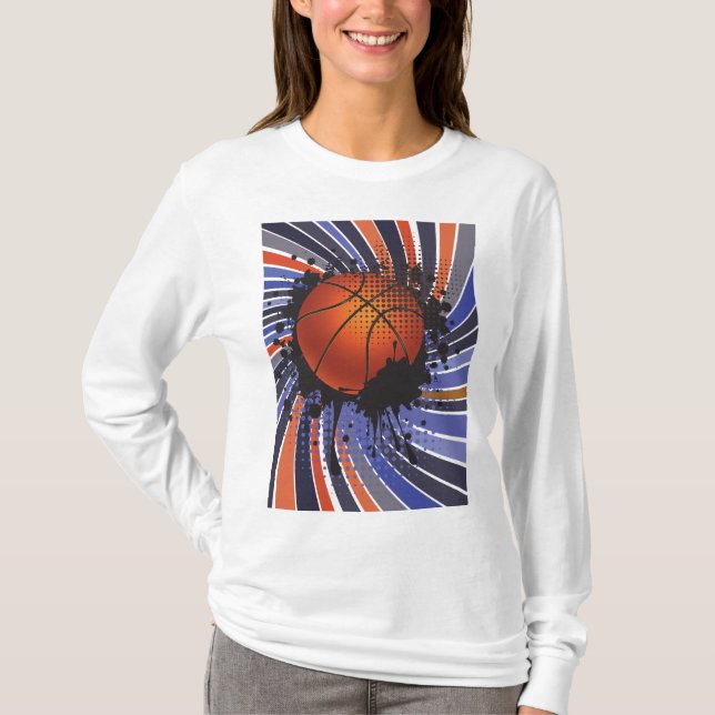 Camiseta Retro Grunge Basketball Abstract Urban Sports (Anverso)