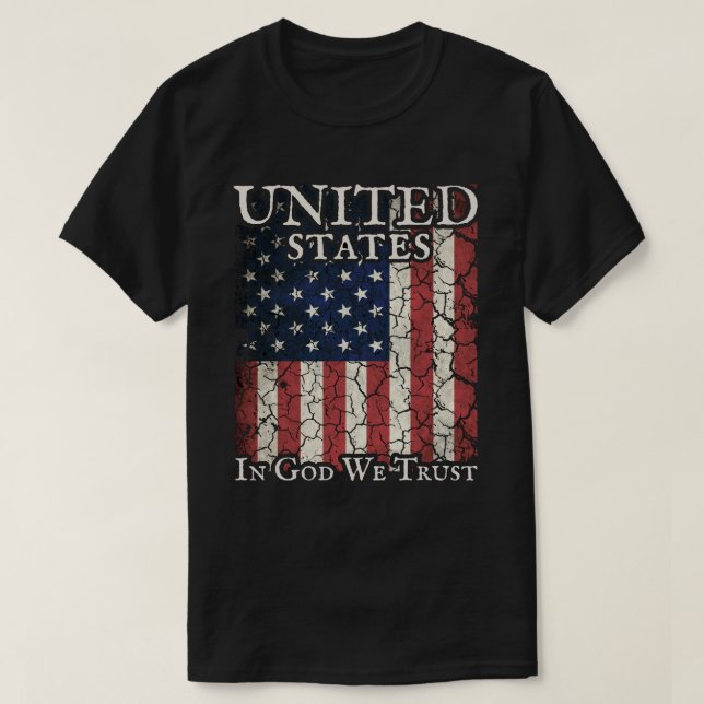 Camiseta Retro Grunge de Estados Unidos (Diseño del anverso)