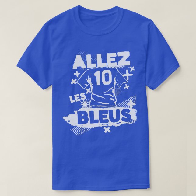 Camiseta Retro Grunge France Allez les Bleus (Diseño del anverso)
