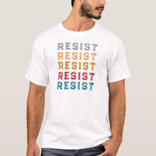 Camiseta Retro Grunge se resiste a los camisas políticas