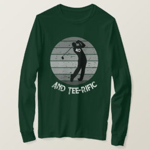 Camiseta Retro grunge verde Golfer 40 y Tee-rific