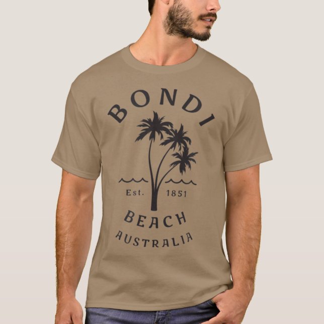 Camiseta Retro Guay Bondi Beach Australia Vintage Palm (Anverso)