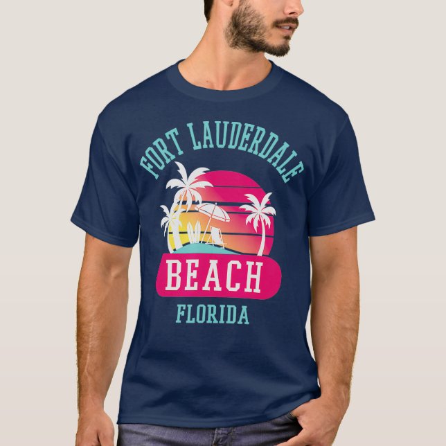 Camiseta Retro Guay Ft Lauderdale Mens Womens FL Playas (Anverso)
