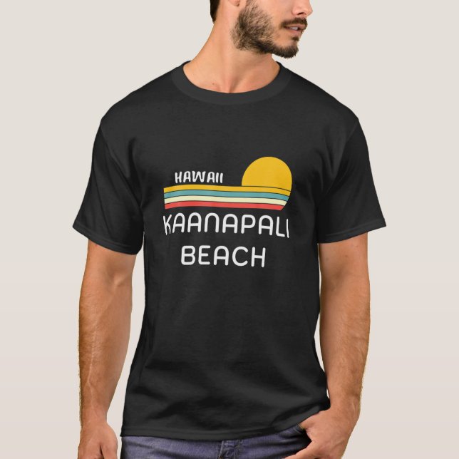 Camiseta Retro Guay Kaanapali Beach Hawaii Retro Sunse De L (Anverso)
