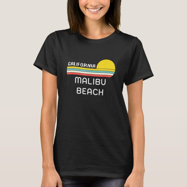 Camiseta Retro Guay Malibu Beach California Beach 70s Sunse (Anverso)