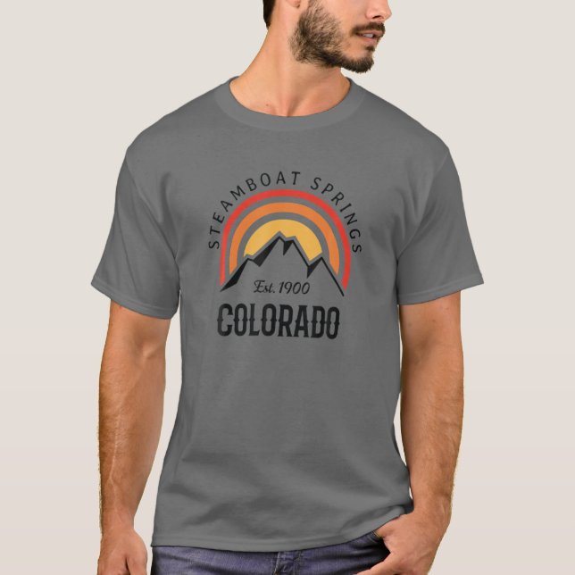 Camiseta Retro Guay Steamboat Springs CO Montañas Rocosas N (Anverso)