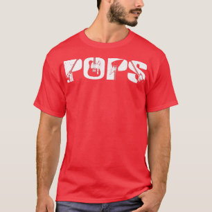 Camiseta Retro Guitarist Father Pops Guitar Fathers Day Mus
