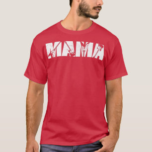 Camiseta Retro Guitarist Mother Mama Guitar Mother's Day Mu