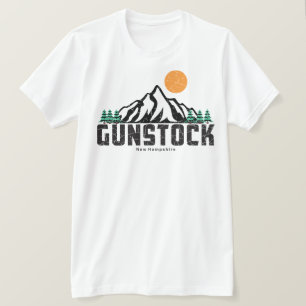 Camiseta Retro Gunstock Mountain Ski Sunset