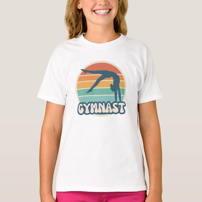 Camiseta Retro Gymnast | Camisa de gimnasia vintag (Anverso)