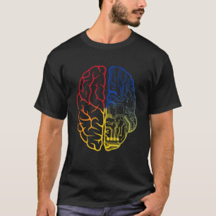 Camiseta Retro H de codificación de programación del cerebr