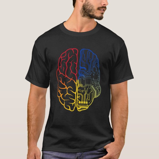 Camiseta Retro H de codificación de programación del cerebr (Anverso)