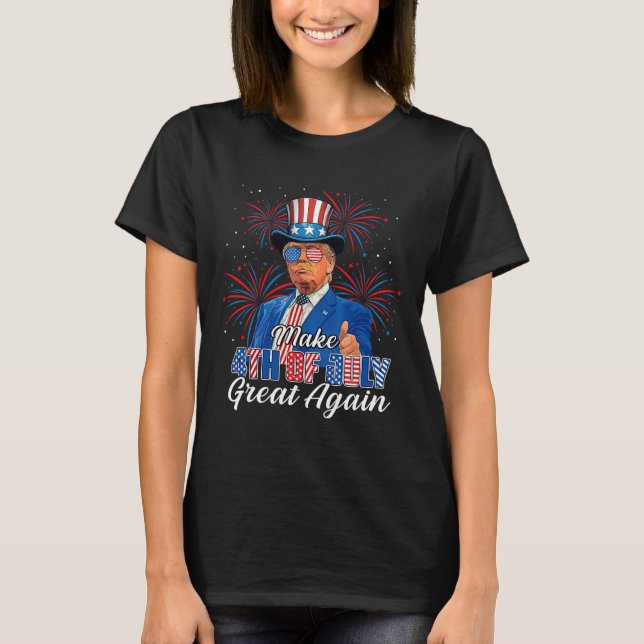 Camiseta Retro Hacer El 4 De Julio Grande De Nuevo Donal Pa (Anverso)