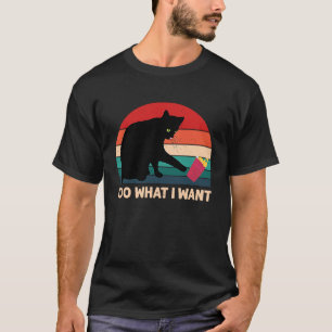Camiseta Retro hago lo que quiero gato de Vintage 1