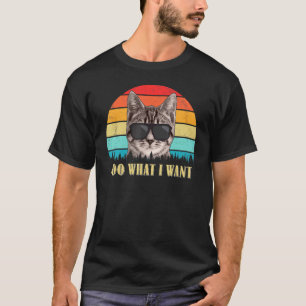 Camiseta Retro Hago Lo Que Quiero Gato Gato Divertido 1