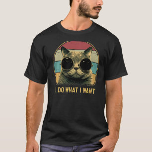 Camiseta Retro Hago Lo Que Quiero Gato Gato Papá Mamá