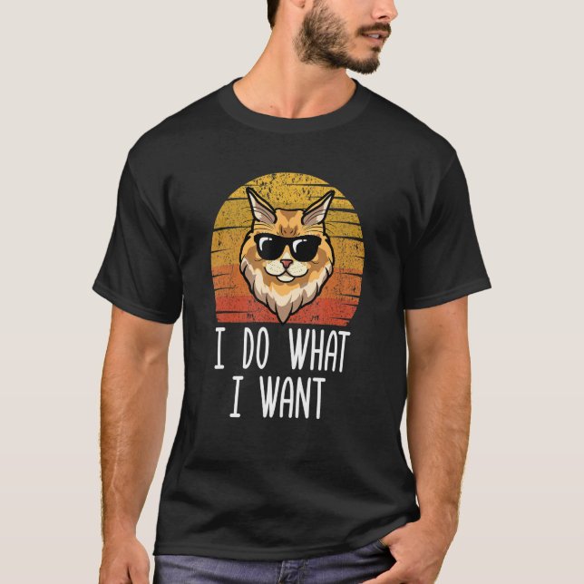 Camiseta Retro Hago Lo Que Quiero Que La Madre De Gato (Anverso)