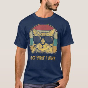 Camiseta Retro Hago lo que quiero que sea un amante del gat