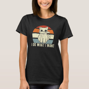 Camiseta Retro Hago Lo Que Quiero Un Gato Asesino Con Cuchi