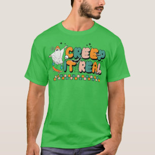 Camiseta Retro Halloween Creep It Real Ghost Classic