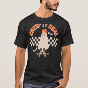 Camiseta Retro Halloween Creep it Real Vintage Ghost Hallow