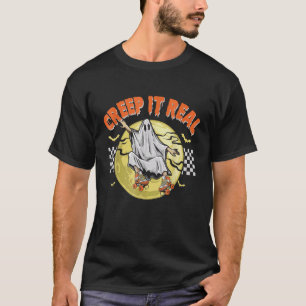 Camiseta Retro Halloween Creep it Real Vintage Ghost Hallow