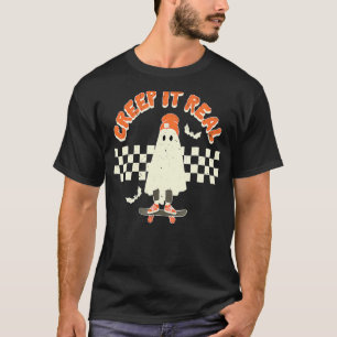 Camiseta Retro Halloween Creep it Real Vintage Ghost Hallow