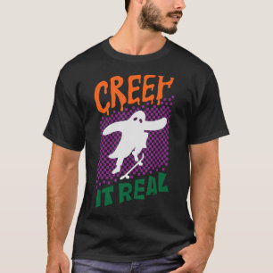 Camiseta Retro Halloween Creep It Real Vintage Ghost Hallow