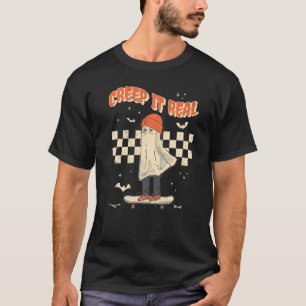 Camiseta Retro Halloween Creep it Real Vintage Ghost Hallow