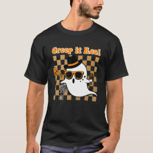 Camiseta Retro Halloween Creep it Real Vintage Ghost Hallow