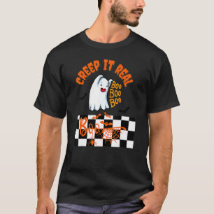 Camiseta Retro Halloween Creep It Real Vintage Ghost Hallow