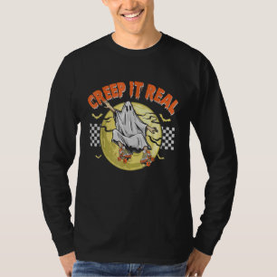 Camiseta Retro Halloween Creep it Real Vintage Ghost Hallow