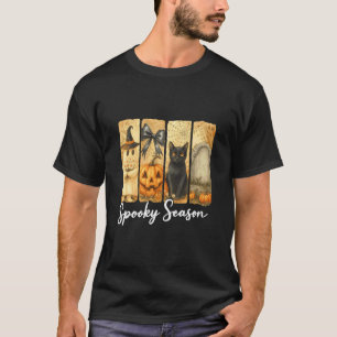 Camiseta Retro Halloween espeluznante fantasma de calabaza 