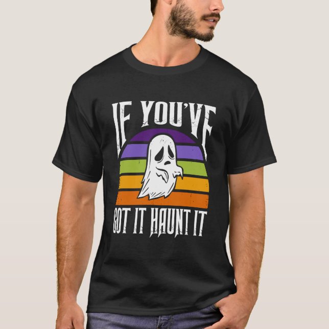 Camiseta Retro Halloween Ghost T-Shirt (Anverso)
