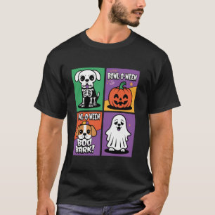 Camiseta Retro Halloween Perros Pop Art Vintage Diseño de V