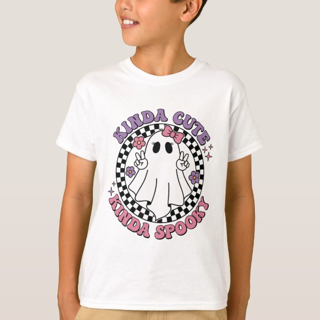 Camiseta Retro Halloween Sentirse un poco aburrido corte (Anverso)