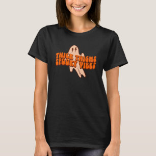 Camiseta Retro Halloween Thick Thighy Vibes Spooky Witchy G