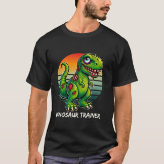 Camiseta Retro Halloween Zombiesaurs Dinosaur Trainer T Rex