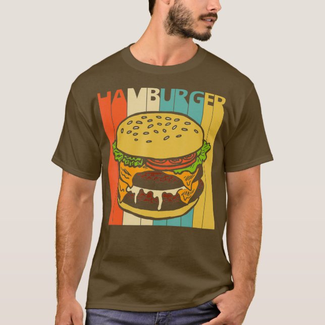 Camiseta Retro Hamburguesa Vintage (Anverso)